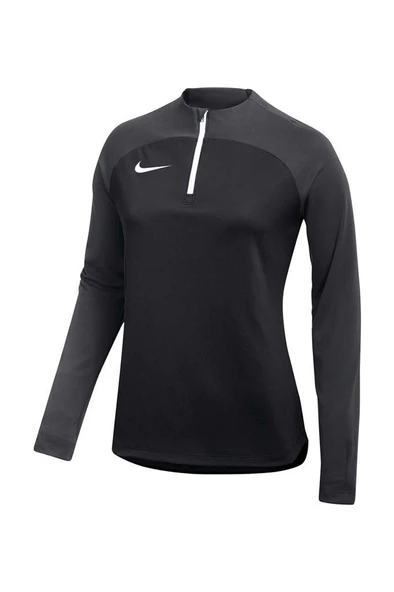 Nike W Nk Df Acdpr Dril Top K DH9246-011 Siyah Gri Kadın Antrenman Eşofman Üstü