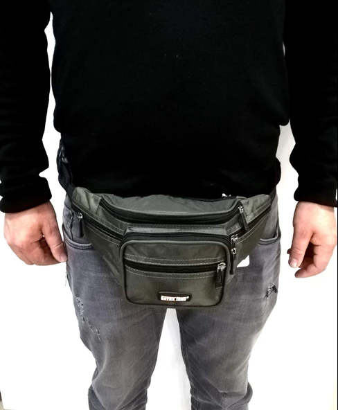 Seventeen Siyah Çok Gözlü Bel Çantası (3432)  - 31cm x 14cm Ebat - 2
