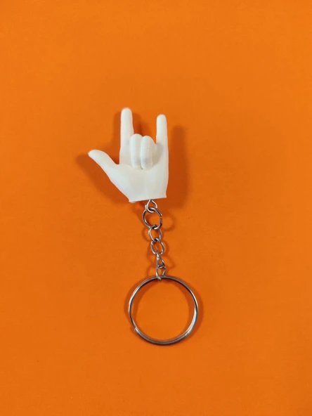 Rock and Roll İşareti Eğlenceli Anahtarlık ürün görseli 1