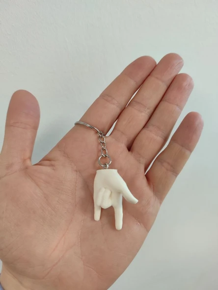 Rock and Roll İşareti Eğlenceli Anahtarlık - Resim 4