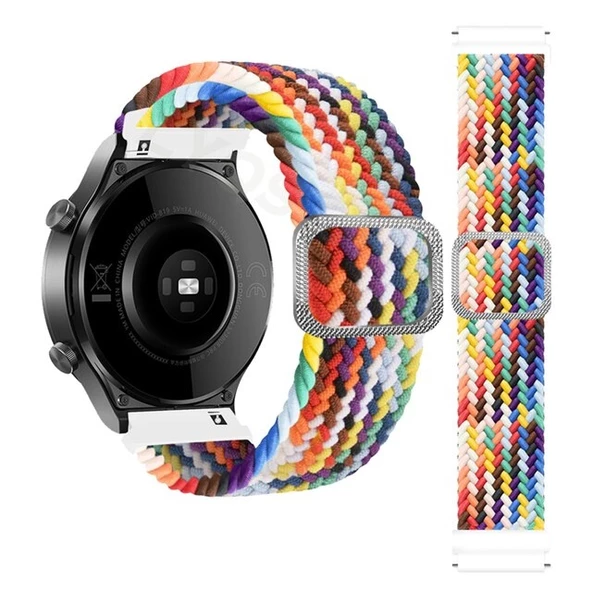 Samsung Galaxy Watch Gear S2 3 41mm 42mm Active 2 40mm 44mm Kordon Örgü Tokalı Kordon - 5