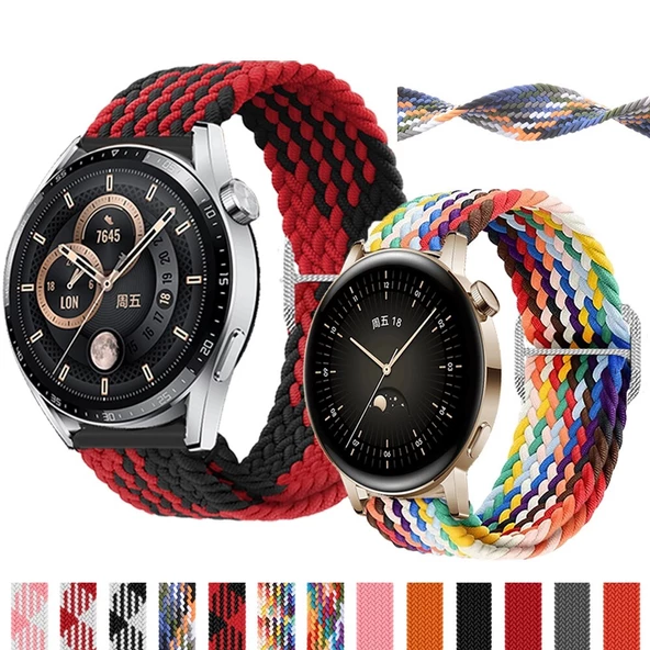 Huawei Watch GT GT2 GT3 GT4 GT5 42mm/Honor Magic 2 Kordon Örgü Tokalı Kordon