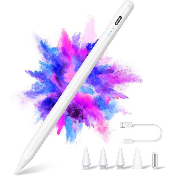 Bravesons Apple Ipad 10,9 10.nesil Uyumlu Avuç Içi Reddi Aktif Dokunmatik Özel Çizim Yazı Kalemi Stylus Pen