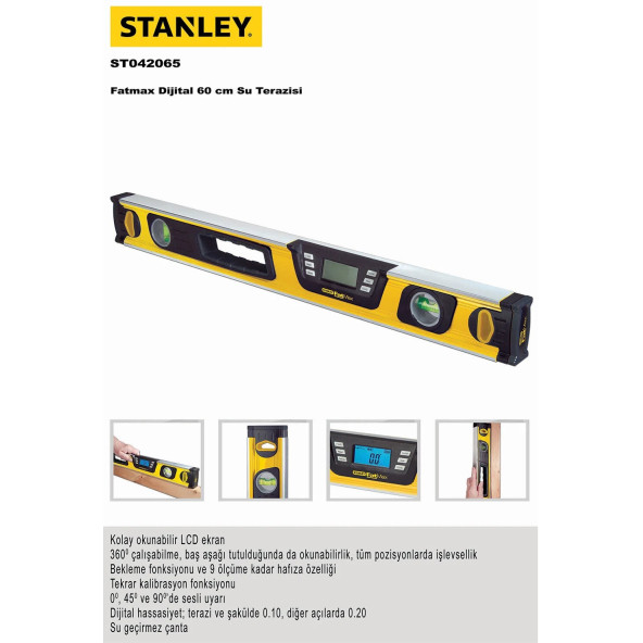 Stanley 0-42-065 Su Terazisi Fatmax Dijital-60 cm - 2
