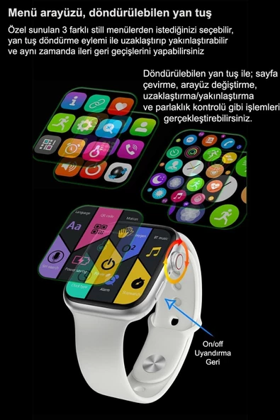 Watch 9 Pro Plus Multi Uyumlu Titanyum Vidalı Kasa Pusulalı 45mm Kilitli Çift Kordonlu Akıllı Saat - 5