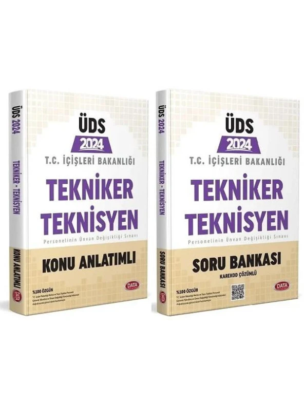 Data 2024 ÜDS İçişleri Bakanlığı Tekniker Teknisyen Konu + Soru Bankası 2 li Set Data Yayınları - Resim 2