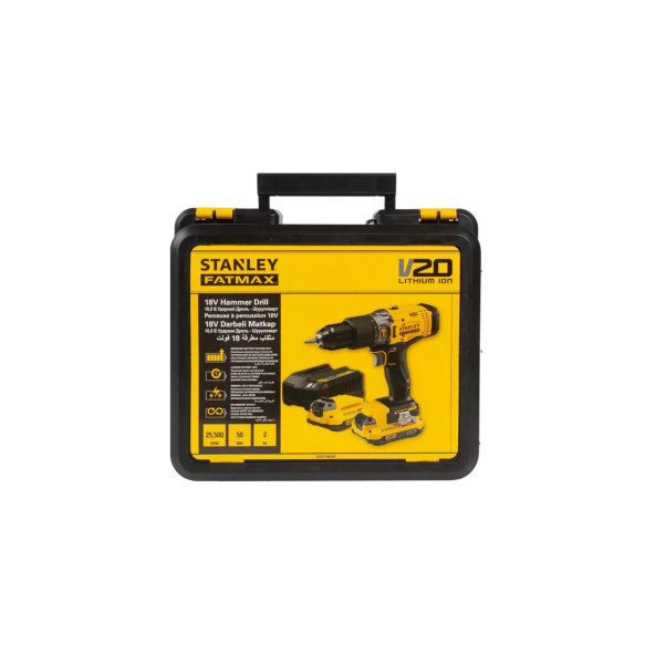 Stanley SCD718D2K 18 V 2.0 Ah Çift Akülü Darbeli Matkap - 2