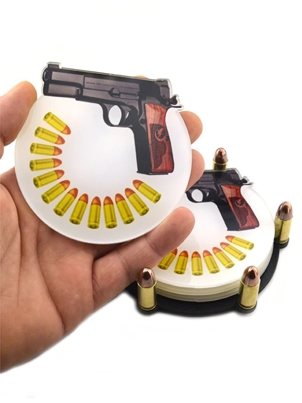 Bardak Altlığı Seti 4 lü - 14 Lü Tabanca - 7