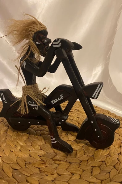 Ahşap Primitif Yamyam Yerli Aborjin İnka Motorlu Harley El İşi Hand Made ürün görseli