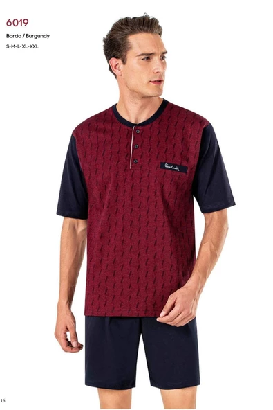 Pierre Cardin Erkek Kısa Kol 3'Lü Pijama Takımı 6019