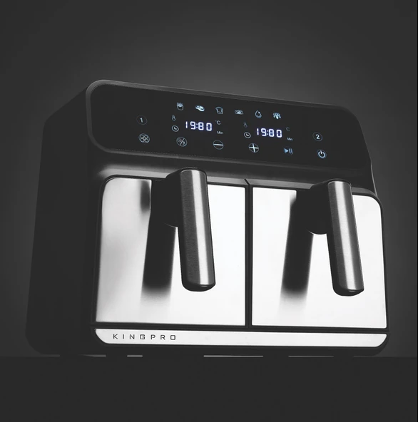 King KYF28 MagicChef XXL 4+4 lt Yağsız Fritöz - 4