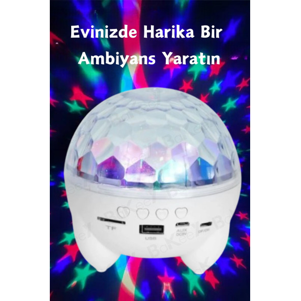Dönen Renkli Yıldızlı Gökyüzü Projeksiyon Gece Lambası Tavan Yansıtma Led Yıldız Küre Masa Lambası - 7