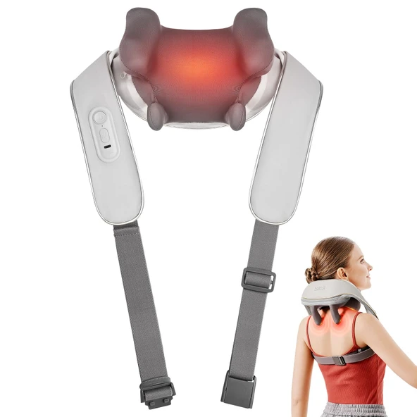 SKG H5 Mini Taşınabilir Omuz ve Boyun Masaj Aleti, 6D Shiatsu Masaj Terapisi, Termoterapi-Isıtmalı Yoğurma Masajı, Ev, Ofis, Araba - 1