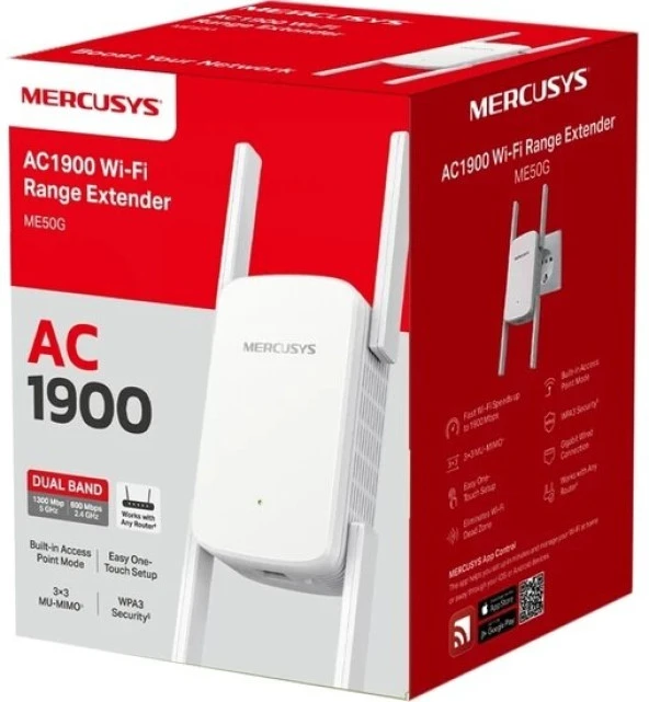 Mercusys ME50G AC1900 1900Mbps Menzil Genişletici