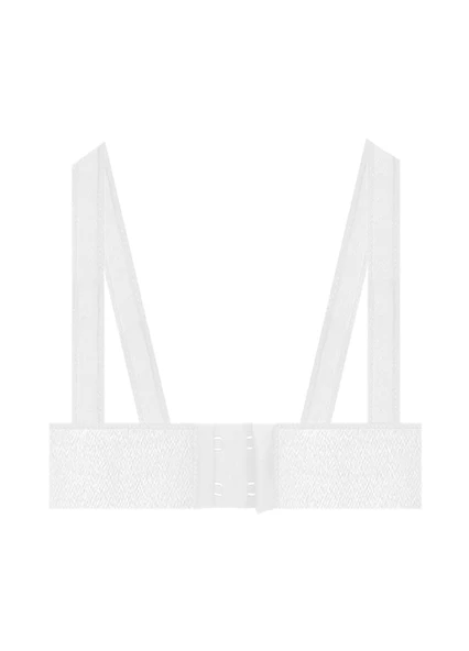 Alışveriş Meydanı Kadın Beyaz Omuz Destekli Sporcu Sütyeni - Resim 2