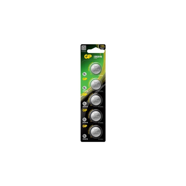 Gp CR2016 3V Lityum Düğme Pil 5 Li Paket