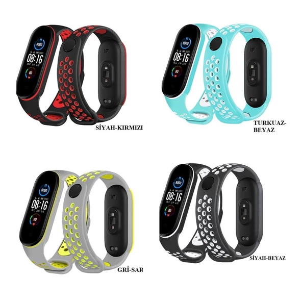 Xiaomi Mi Band 7 Kordon Delikli Spor Kordon - 4