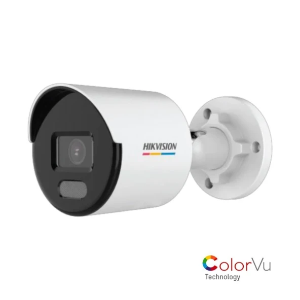 HIKVISION DS-2CD1047G0-LUF 4Mpix, 4mm Lens, H265+, 30Mt Gece Görüşü,Color Vu Lite, Full Time Color, Dahili Mikrofon, Metal Kasa Bullet IP Kamera