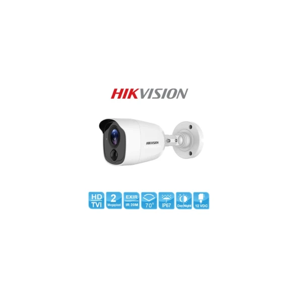 HIKVISION DS-2CE11D0T-PIRL 2Mpix 20Mt Gece Görüşü, 3,6mm Lens, Ultra Low-Light, PIR, Dış Mekan Kamera