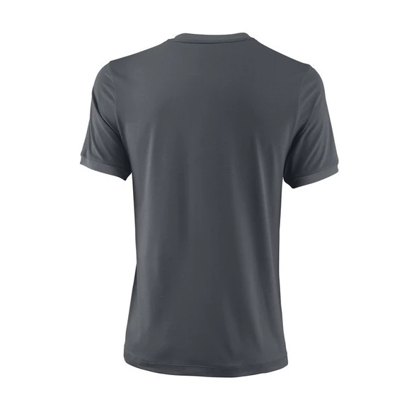Wilson UWII Henley DK Gri Erkek Tenis T-Shirt wra762906 - 6