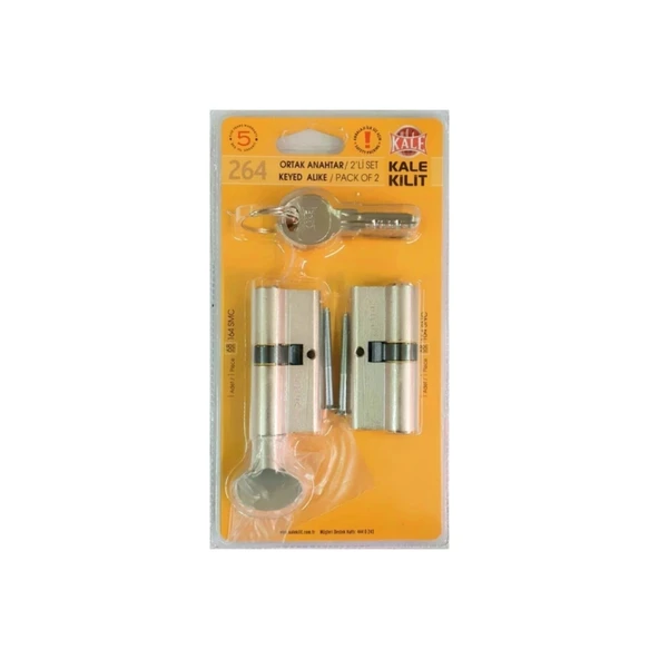 Kale 68 Mm Çelik Kapı 2 li Set Alt Üst Aynı Anahtar İle Açılır