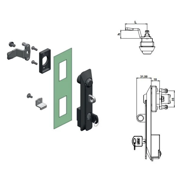 Kollu Pano Kilidi Anahtarlı ve Hamilli - 2