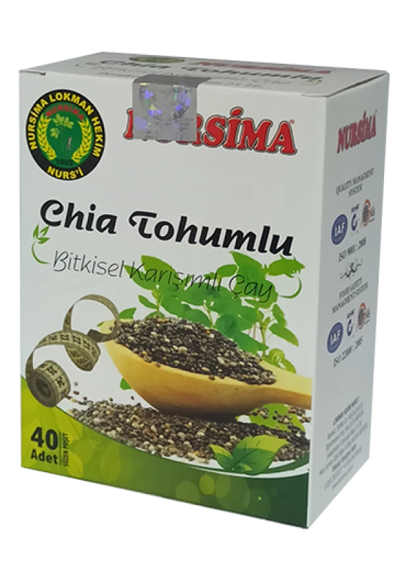 Chia Tohumlu Bitkisel Karışımlı Çay 40 'lı Süzen Poşet