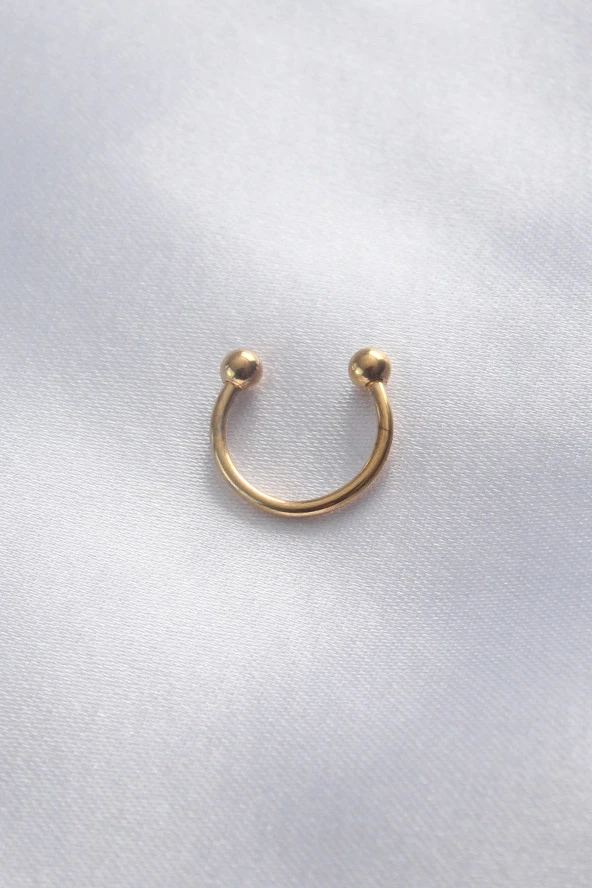 316L Cerrahi Çelik Minimal Toplu Gold Renk Halka Piercing - TJ-PR1113