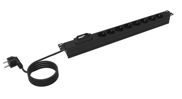Alman Tipi Schuko Soketli 1u 8'li Pdu 16a Devre Kesicili 2 Yıl Üretici Garantili