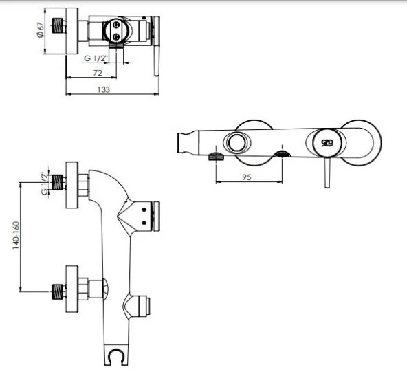 GPD Aduro Banyo Bataryası Krom MBB195 - Resim 2