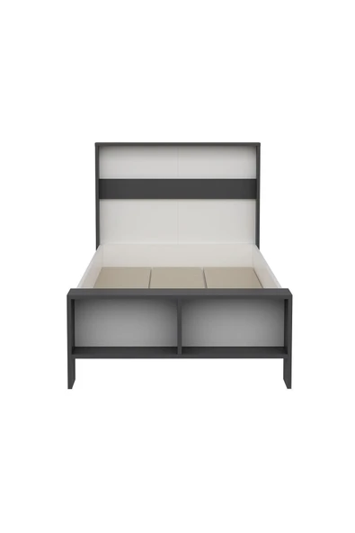 İNARCH DİZAYN Life Karyola Beyaz/Antrasit - Resim 3