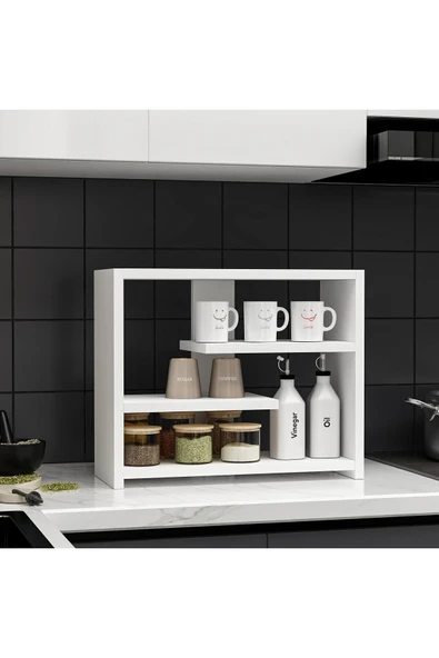 İNARCH DİZAYN Gupse Raf Beyaz - 4