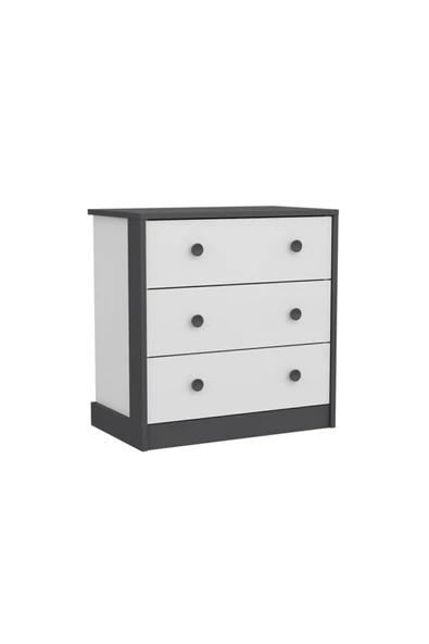 İNARCH DİZAYN Life Şifonyer Beyaz/Antrasit - Resim 5