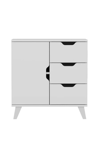 İNARCH DİZAYN Valencia (3 Çekmece 1 Dolap) Şifonyer Beyaz - 5