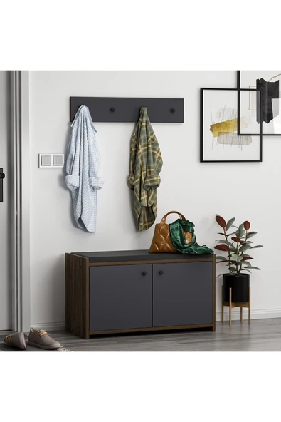 İNARCH DİZAYN Zen Askılıklı Ayakkabılık Antrasit - 2