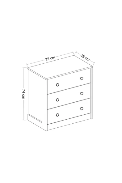 İNARCH DİZAYN Life Şifonyer Beyaz - Resim 6