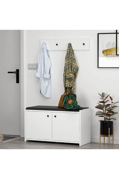 İNARCH DİZAYN Zen Askılıklı Ayakkabılık Beyaz - 3