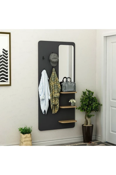 İNARCH DİZAYN Buket Duvara Monte Askılık Antrasit - 2