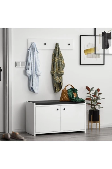 İNARCH DİZAYN Zen Askılıklı Ayakkabılık Beyaz - 2