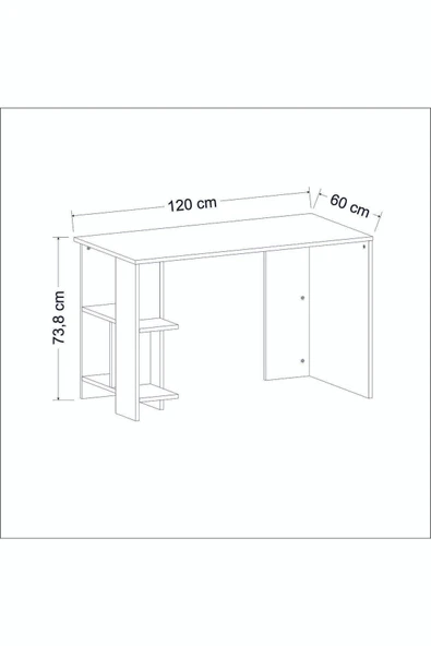 İNARCH DİZAYN Alya Çalışma Masası Safir Meşe - 7