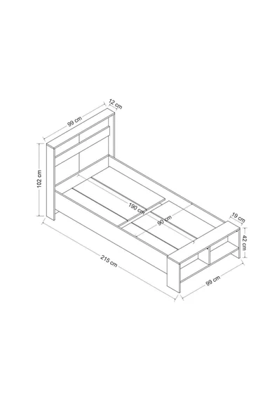 İNARCH DİZAYN Life Karyola Beyaz - 5