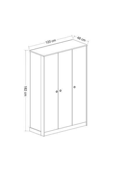 İNARCH DİZAYN Life Gardırop Beyaz - Resim 7