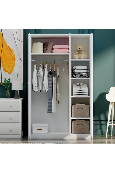 İNARCH DİZAYN Life Gardırop Beyaz - Resim 5