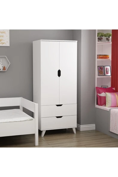 İNARCH DİZAYN Valencia Gardırop Beyaz - Resim 2