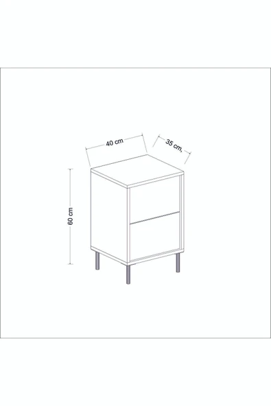 İNARCH DİZAYN İmaj Komodin Antrasit (Mermer Desen) - Resim 6