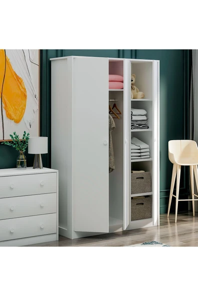 İNARCH DİZAYN Life Gardırop Beyaz - Resim 4