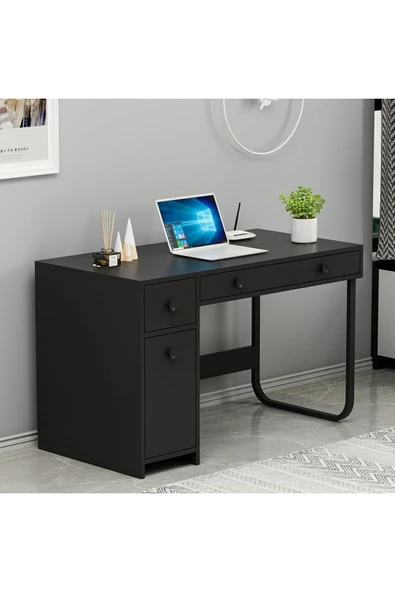 İNARCH DİZAYN ÇM002 Asil Çalışma Masası Siyah - 5