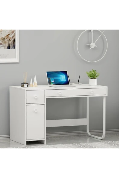 İNARCH DİZAYN ÇM002 Asil Çalışma Masası Beyaz - 2