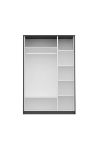 İNARCH DİZAYN Life Gardırop Beyaz/Antrasit - Resim 5