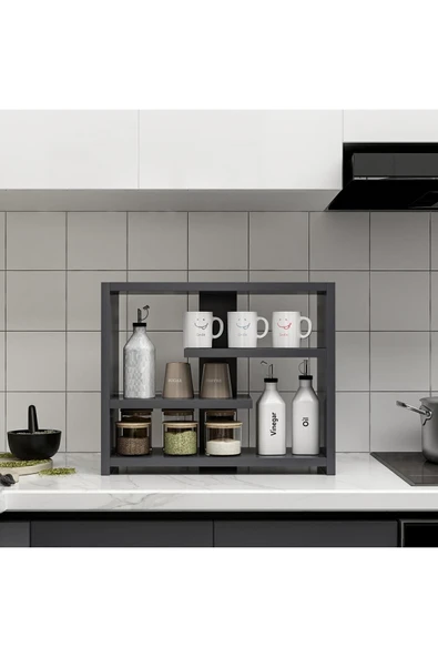 İNARCH DİZAYN Gupse Raf Antrasit - 5